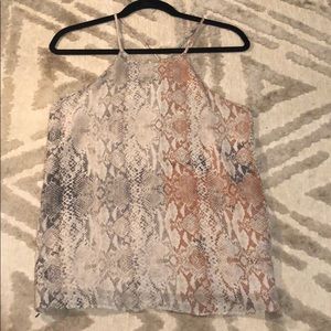 Lavender Brown snake print tank top